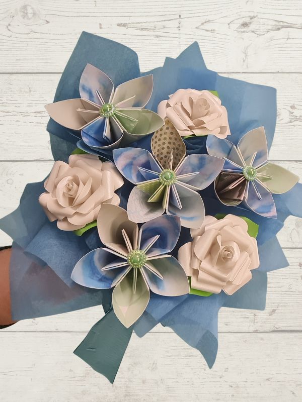Paper flower posy (5)