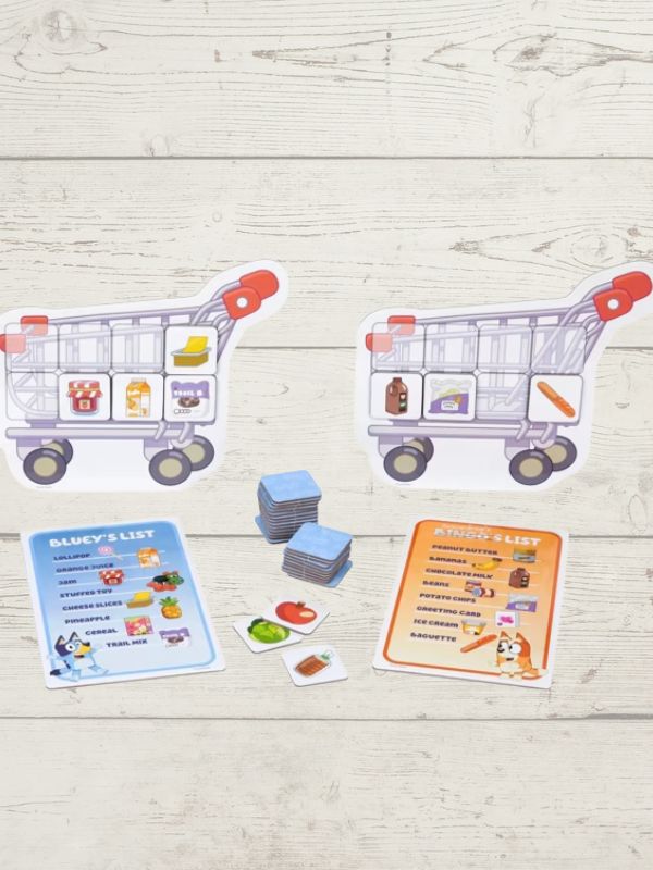Bluey Shopping List Fun Memory Game