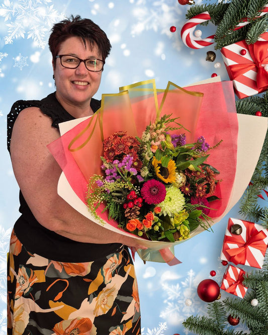 Christmas themed bouquet