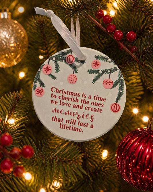 Cherish Memories Christmas Decoration | Festive Keepsake Gift
