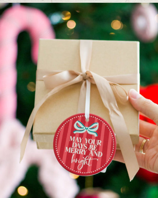 Merry and Bright Christmas Decoration | Festive Keepsake Gift