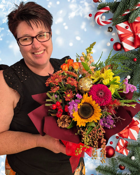 Christmas themed posy box