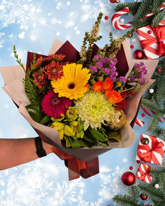 Christmas themed posy