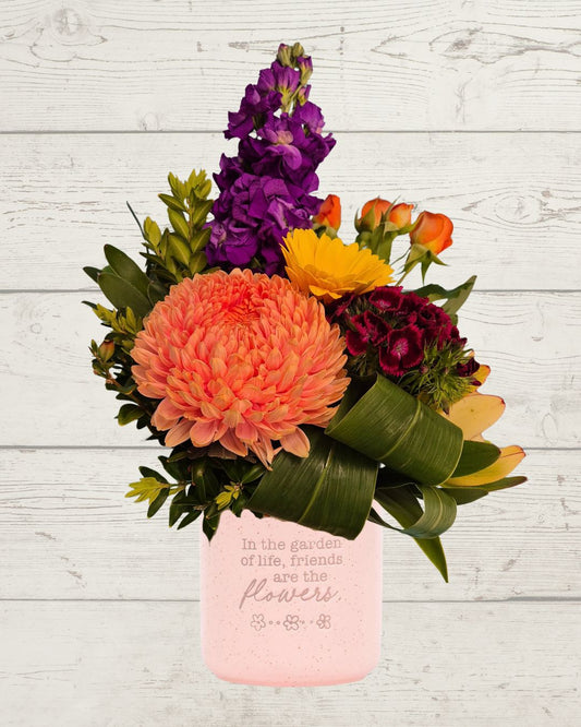Positivity Pot – Friends | Fresh Seasonal Flowers