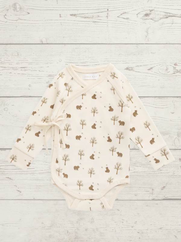Jamie Kay Organic Cotton Bodysuit – Honey bear cloud
