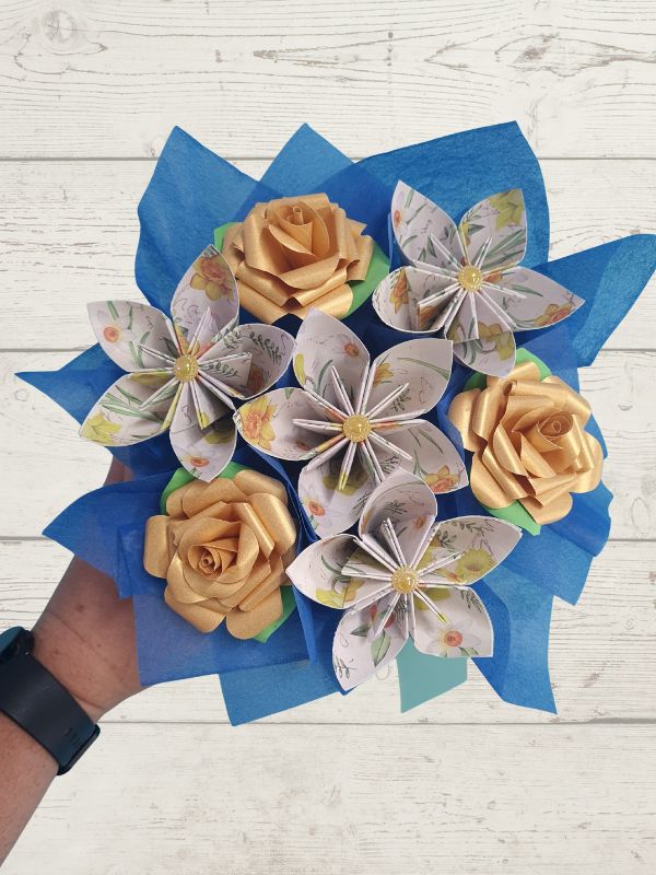 Paper flower posy (5)