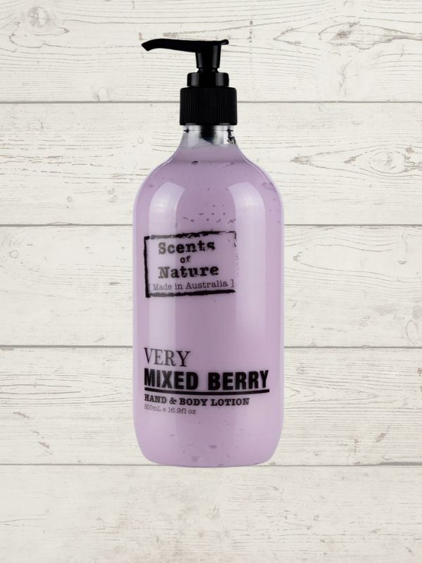 Tilley Scent of Nature body lotion with very mixed berry