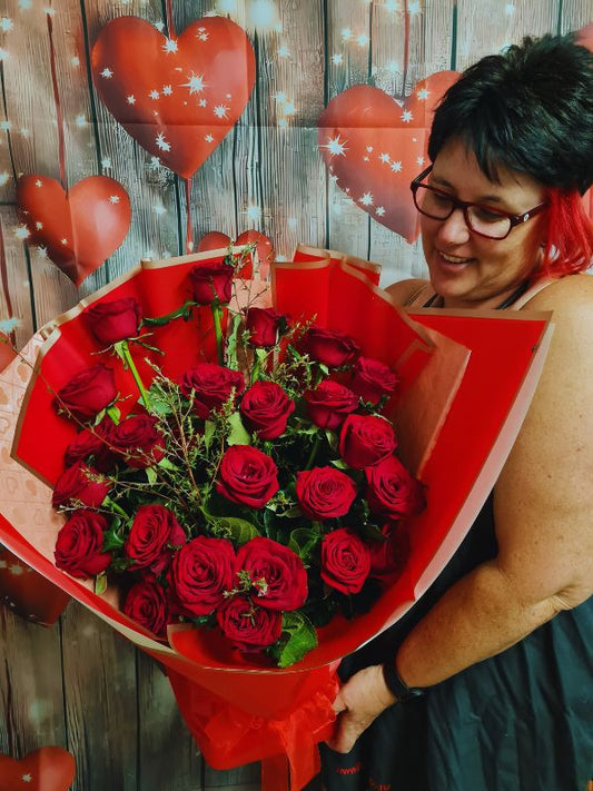 Valentines Twenty four stems of Roses