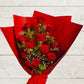 12 roses giftwrapped