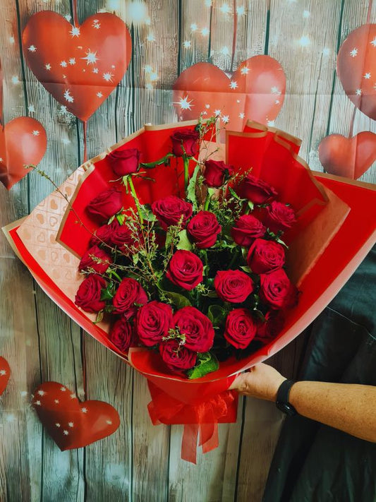 Valentines Twenty four stems of Roses