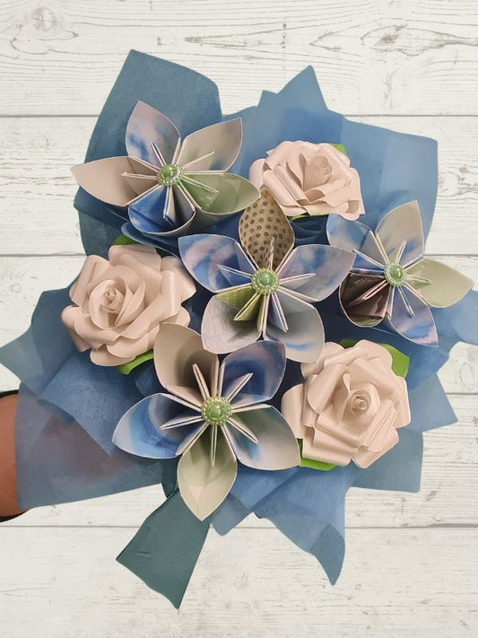 Paper flower posy (5)