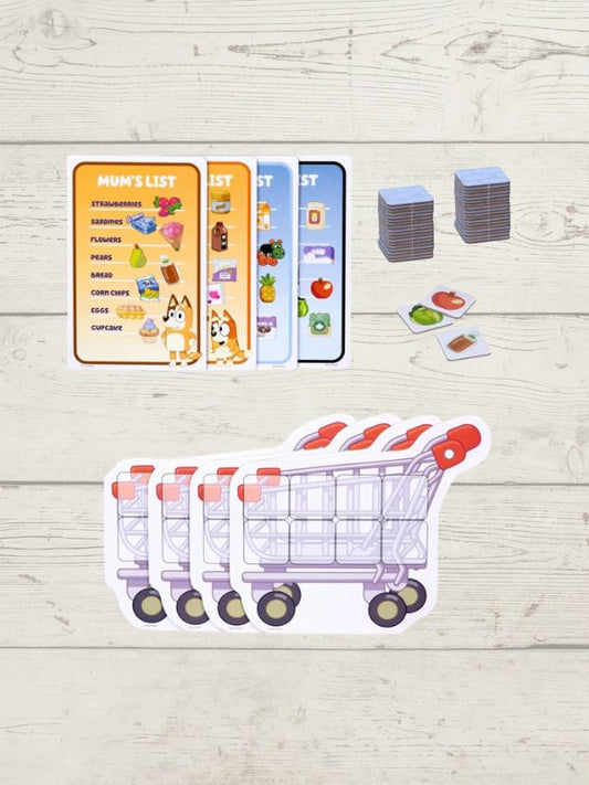 Bluey Shopping List Fun Memory Game