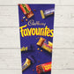 box of Favorites Choclates with a wooden background 
