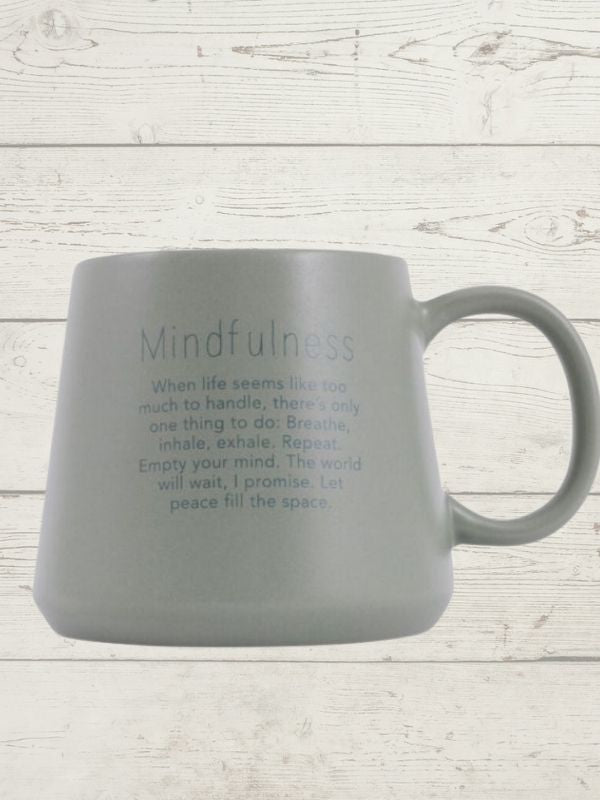 Mindfulness Keepsake mug with florals.