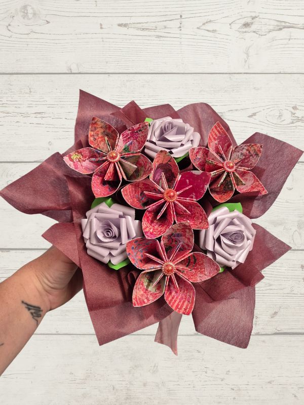 Paper flower posy (6)