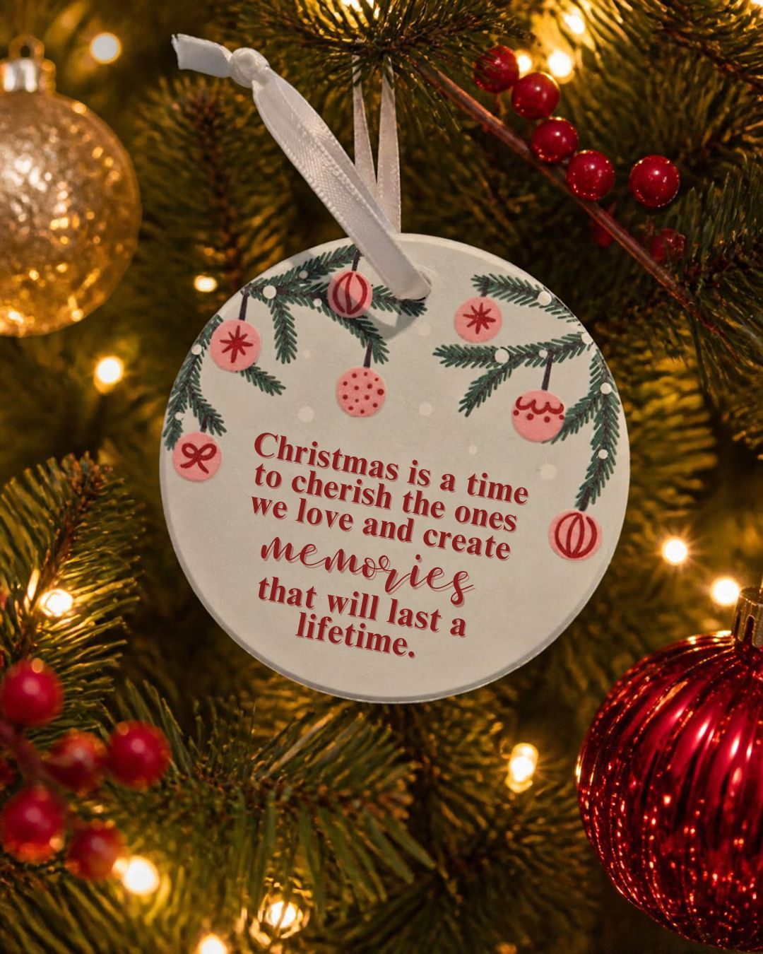 Cherish Memories Christmas Decoration | Festive Keepsake Gift