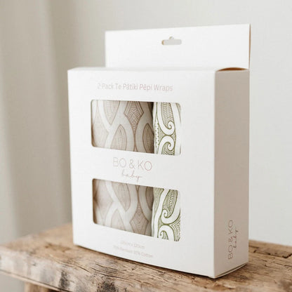 Box of BO & KO tea bags on a wooden surface with a neutral background