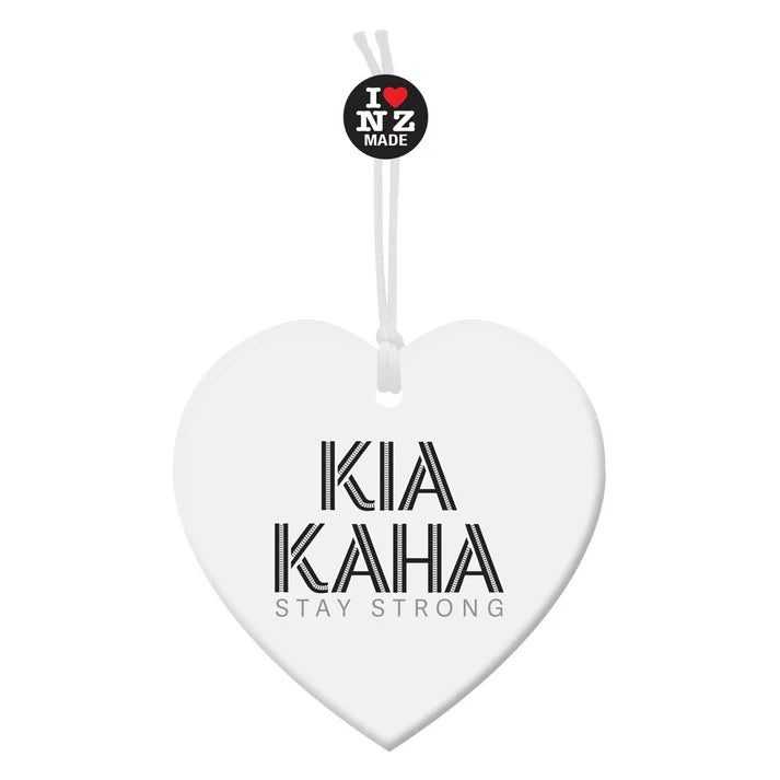 Kia Kaha Acrylic Heart Keepsake