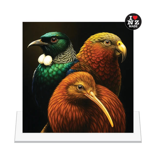 NZ Birds Trio – Doug Healey Acrylic Print