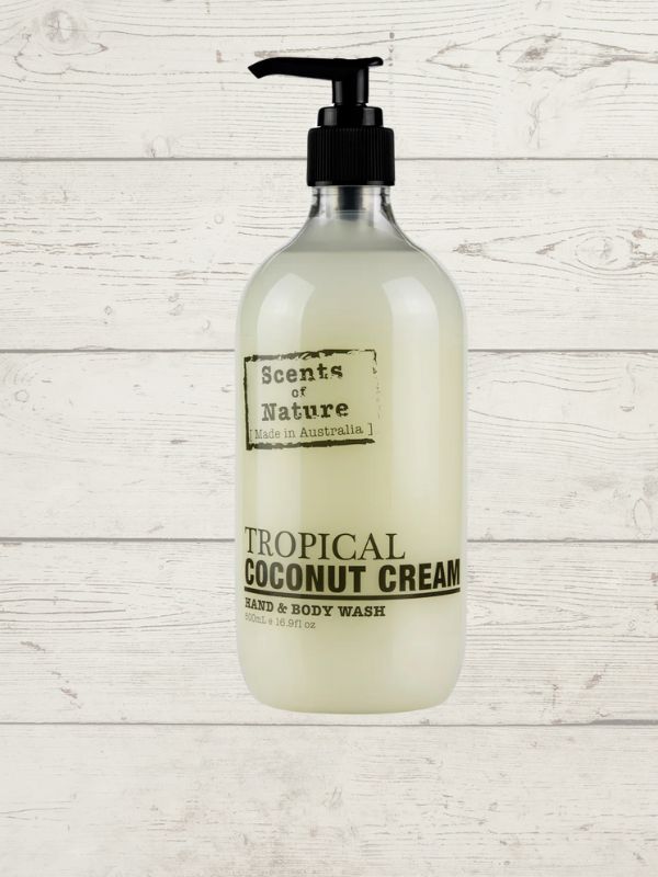 Tilley Scent of Nature body wash in Tropical Coconut Cream.