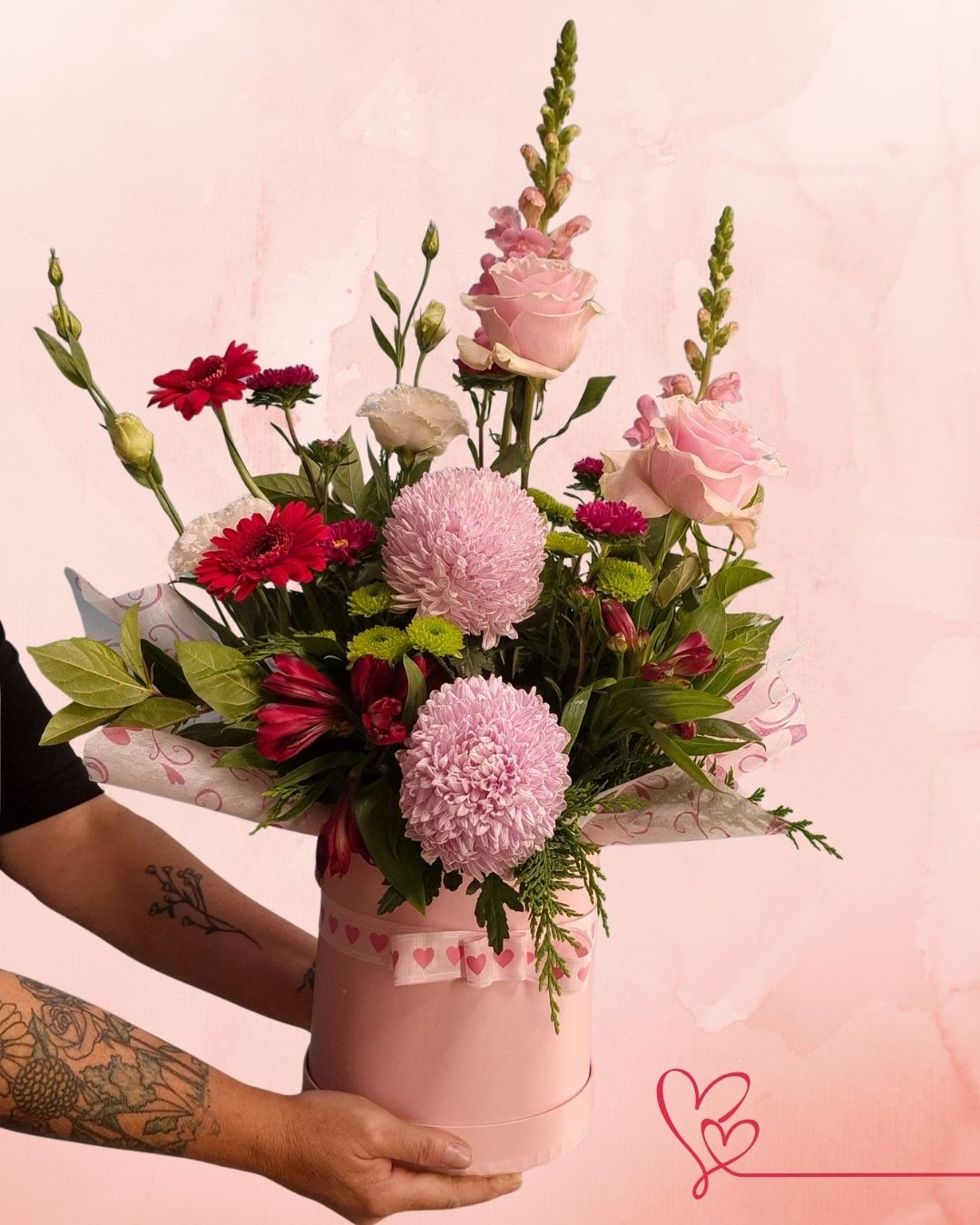 True Love Blooms – Valentine’s Day Pink Hat Box