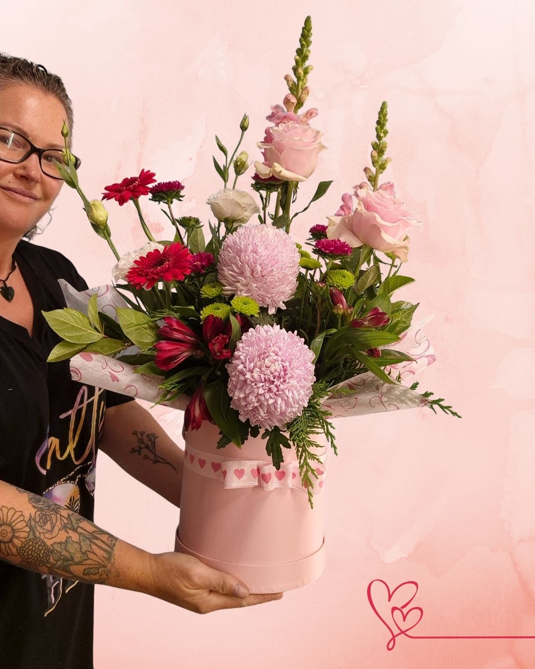 True Love Blooms – Valentine’s Day Pink Hat Box