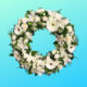 White sympathy Wreath