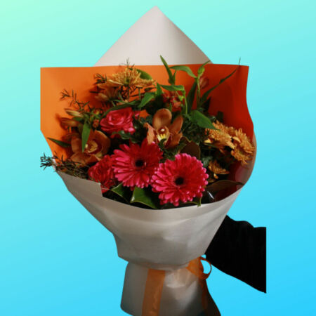 Hot pink and Orange Bouquet