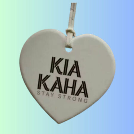 Ceramic heart Kia Kaha