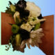 White and black corsage