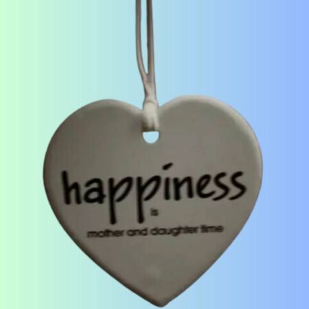 Hanging Ceramic heart Happiness