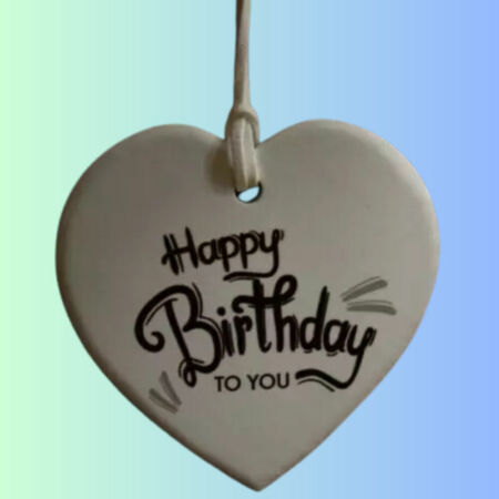Ceramic heart "Happy Birthday"