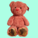 Crackle bear - Dusky pink