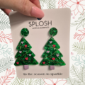 Christmas tree earrings