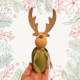 Wooden reindeer small